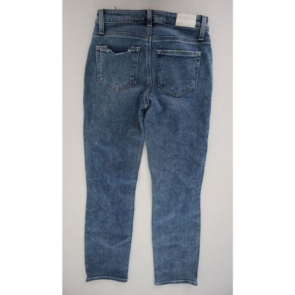 Paige 6804E77 Women's Sz 25 Blue High Rise Ankle Straight Leg Denim Jeans $229+ - Picture 2 of 6